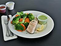 Poached Salmon w/ Steamed Vegetables